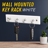 Wall Mount Key Rack Hanger Holder 4 Hook Chain Storage Keys Organizer Home Decor