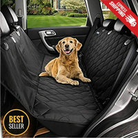 Seat Cover Rear Back Car Pet Dog Travel Waterproof Bench Protector Luxury -Black